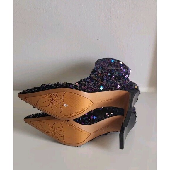 Franco Sarto Avana Women's Multicolor Sequins Pointed Toe Zipper Heel Boots Sz 8 - Picture 13 of 13